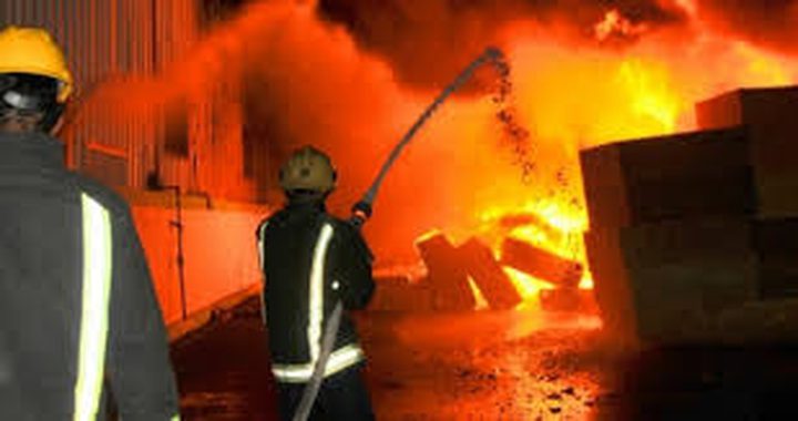 احتراق منزل بالكامل شرق نابلس