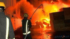الدفاع المدني يحد من احتراق مطعم وسط جنين