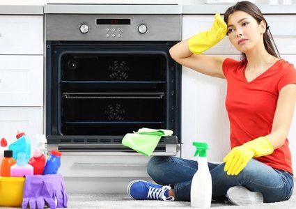 خطوات تنظيف فرن الغاز من بقع الزيت