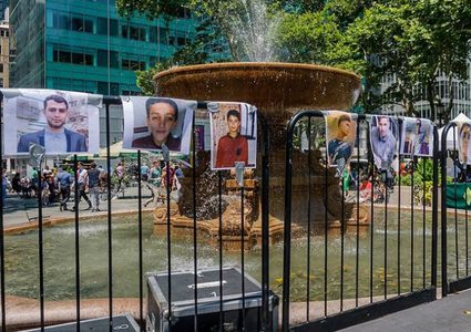 صور شهداء مسيرة العودة في شوارع "نيويورك"