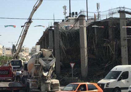 إصابات في انهيار سقف قيد الإنشاء(صور، فيديو)