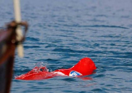 رقم قياسي بموسوعة غينيس لسباح من نوع آخر