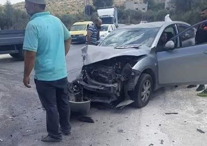 مصرع مواطنة بحادث سير جنوب غرب نابلس
