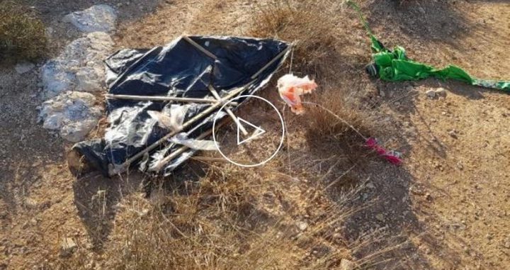 سقوط طائرة ورقية حارقة في مستوطنة قرب نابلس