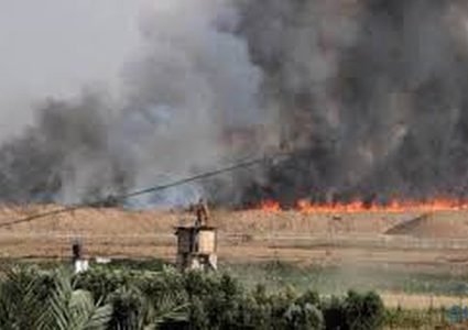 إندلاع أربعة حرائق في "غلاف" غزة منذ هذا الصباح