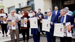 وقفة تضامنية مع الأسرى الصحفيين في نابلس