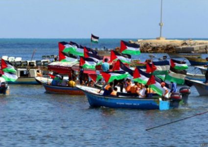 انطلاق مسيرةبحريةمن ميناء غزة للمطالبة بكسر الحصار