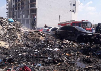 حريق في جنين يلتهم سيارات مواطنين