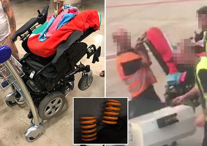 طاقم مطار يكسر الكرسي المتحرّك لشابة ويخفي الأمر