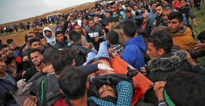 إصابة برصاص قوات الاحتلال قرب مخيم العودة شرق غزة