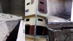 برج سكني "قاطنيه حياتهم مهددة بالخطر"