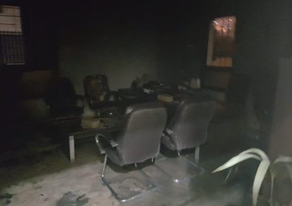 اندلاع حريق في ملتقى رجال أعمال نابلس