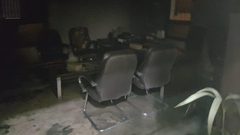 اندلاع حريق في ملتقى رجال أعمال نابلس