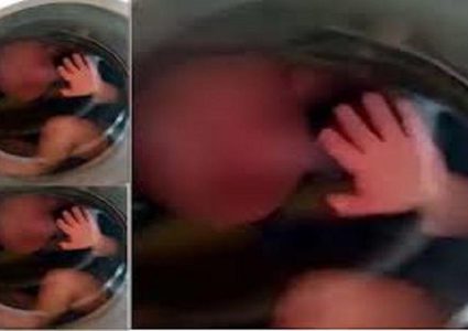 بالفيديو: مربي أطفال حبس طفلًا في الغسالة