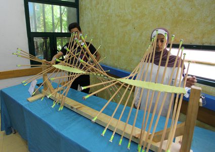 أطفال من غزة يشاركون في معرض تكنولوجي في القطان