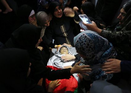 تشييع جثمان الشهيد بلال خفاجة من رفح