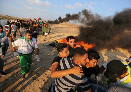 مظاهرة لكسر الحصار عن غزة شمال القطاع