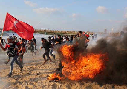 مظاهرة لكسر الحصار عن غزة شمال القطاع