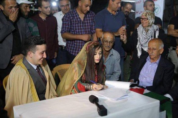 الاسير المحرر البلبول يعقد قرانه بالخان الاحمر