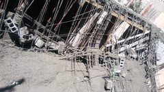 إصابة شاب إثر انهيار سقف مبنى قيد الإنشاء في نابلس