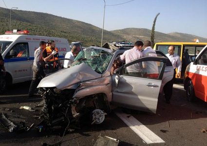 5 إصابات بحادث سير على الطريق بين رام الله ونابلس