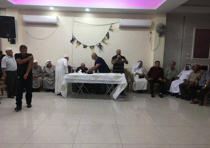 إتمام صك صلح عشائري ما بين عائلتي ليمونه والزغل