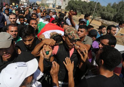 تشييع جثمان الشهيد عماد اشتيوي شرق غزة