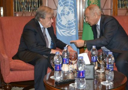 أبو الغيظ وغوتيريس يؤكدان على دعم الشعب الفلسطيني