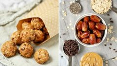 كرات الطاقة بالتمر ورقائق الشوكولاتة