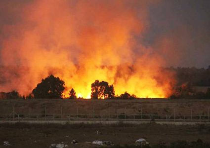 5 حرائق في "غلاف غزة" بفعل بالونات حارقة