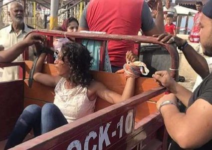 شاب يقيد فتاة أمام عشرات المارة في مصر