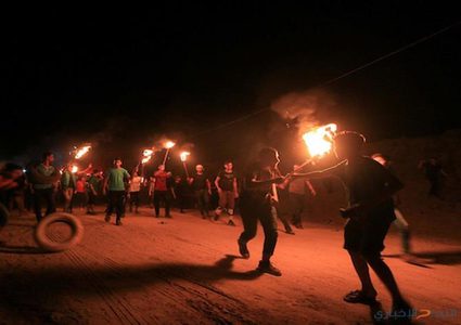 اصابة في فعاليات "الإرباك الليلي" شرق غزة