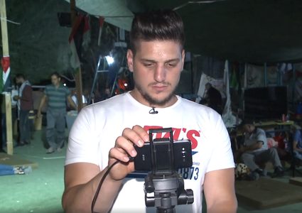 مساندة شبان مدينة نابلس لأهالي الخان الأحمر