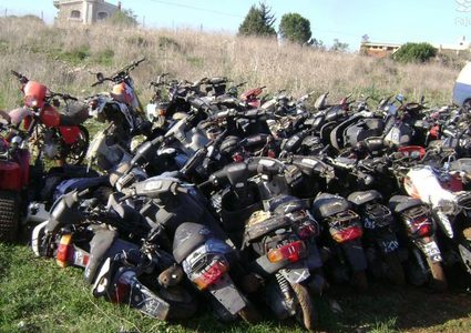 جنين: الوقائي يتلف 23 دراجة نارية غير قانونية