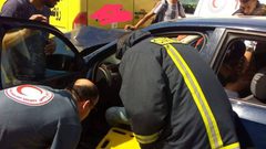 حادث سير بين باص روضة ومركبة في جنين