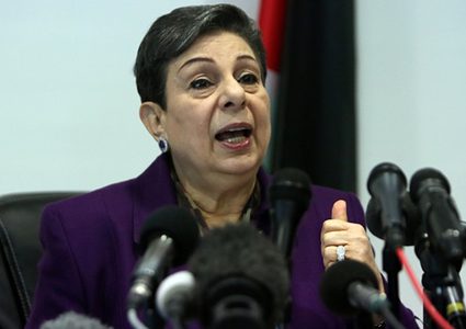 عشراوي:انسحاب أمريكا يحولها لدولة خارجة عن القانون