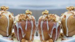 تشيز كيك خفيف بالتفاح المشوي