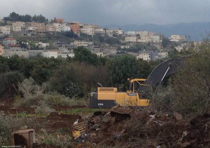 الاحتلال يجرف أراضي ويقتلع أشتال كرمة وزيتون