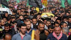 غزة تشيع 7 شهداء ارتقوا برصاص الاحتلال