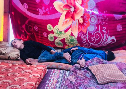 ساحة السرايا في غزّة مسكن من لا مسكن له