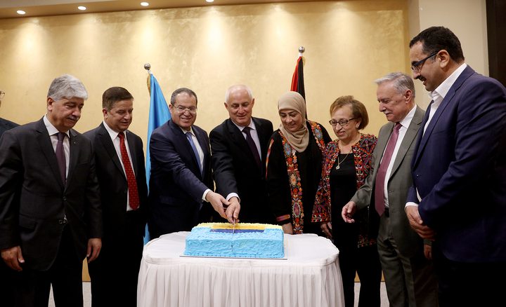 الاحتفال بعيد الاستقلال الأوكراني في رام الله