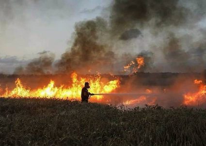 6 حرائق بمستوطنات "غلاف غزة" بفعل بالونات حارقة