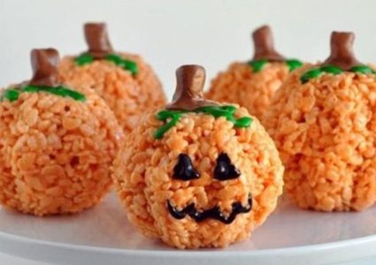 حلوى اليقطين بالكريمة للهالوين