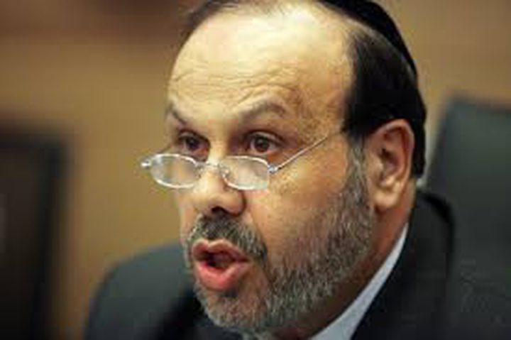 وفاة وزير الشؤون الدينية الإسرائيلي