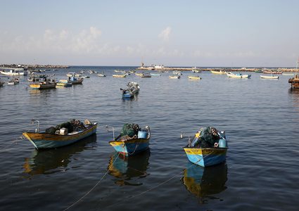 صيادون في ميناء غزة