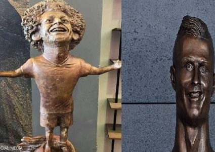 صلاح ورونالدو.. قصة تمثالين اجتاحا مواقع التواصل