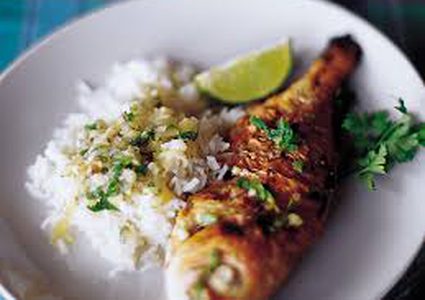 سمك مشوي على الفحم