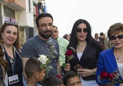 شاهدوا أول ظهور رسمي لعبير صبري مع زوجها