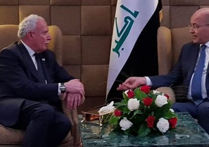 رئيس العراق يؤكد التزام بلاده تجاه فلسطين