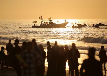 المسير البحري الـ(17)للمطالبة بكسر الحصار شمال غزة